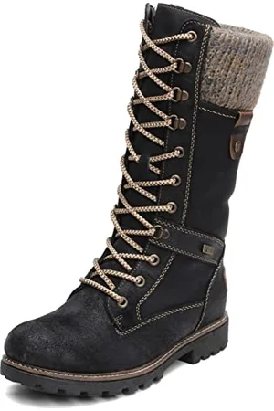 Remonte Femme D7477 Bottes de Neige, Noir (Schwarz/Nero/Kastanie/Graphit 02), 38 EU