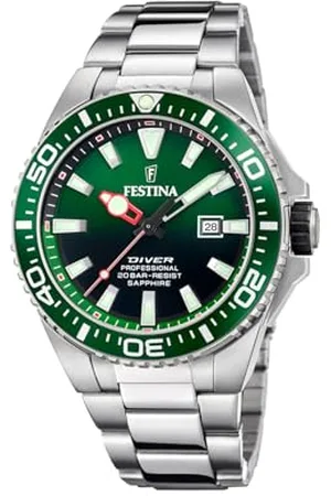 Festina Hommes Analogique-Numérique Quartz Montre avec Bracelet en Acier Inoxydable