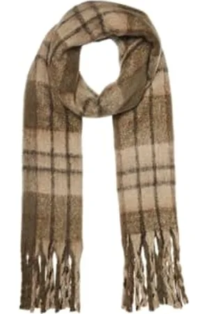 VERO MODA VMIVY LEAGUE SCARF GA NOOS, Gâteau argenté mink et chocolat, taille unique