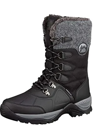 LICO Femme Silke Botte de Neige, Noir/Gris, 38 EU