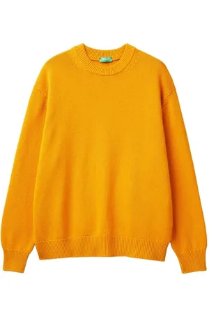 Benetton Maille G/C M/L 1344U108g Sweater, Orange, Large Homme