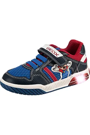 Geox Garçon J Inek Boy B Sneakers, Navy/Royal, 24 EU