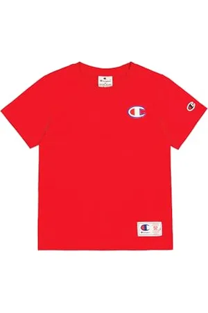 Champion Legacy Retro Sport B (306853) - T-shirt SS Crewneck, Vermiglione (CRD), 9-10 ans (M) Enfant FW24