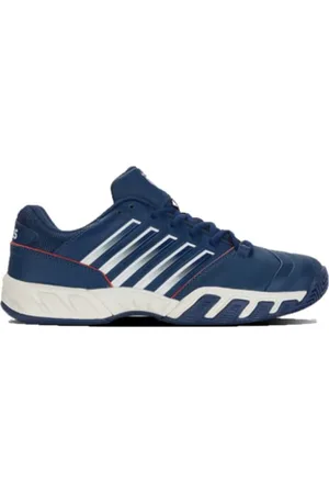 K-Swiss TENNIS Homme Bigshot Light 4 Chaussures De Tennis en Plein Air, Blue Opal/Blanc De Blanc/Lolli, 44 EU