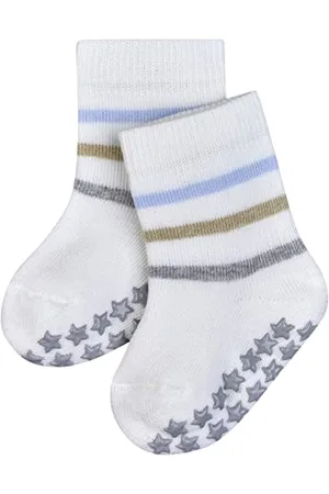 Falke Multi Stripe B HP coton picots sur la semelle 1 paire, Chaussettes Chaussons Mixte bébé, Blanc (Off-White 2040), 74-80