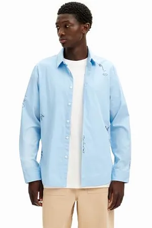 Desigual T- Shirt tissé à Manches Longues pour Homme, , Small