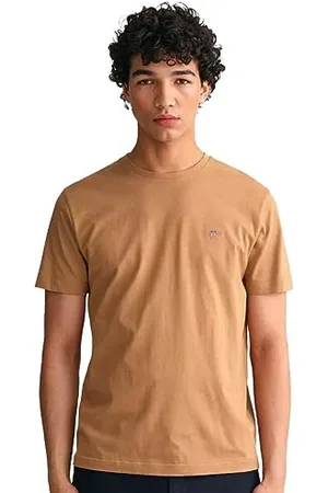 GANT Reg Shield SS T-Shirt, Kaki Chaud, XXXL Homme