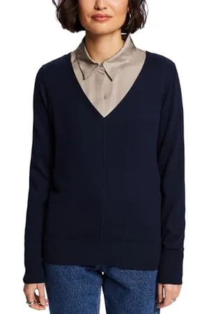 ESPRIT 994ee1i304 Sweater, 400/Navy, M Femme