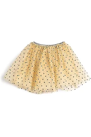 Koton Tulle Mini Skirt Polka-Dot Lined Relax Cut Elastic Waistband Jupe, , 11-12 Ans Filles