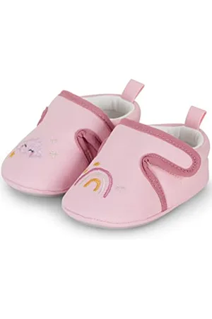 Sterntaler Bébé Fille Chaussures À Ramper Nuage Semelle de Mocassin, , 17/18 EU