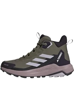 adidas Femme Terrex Anylander Mid Rain.RDY Hiking Shoes Chaussures de randonnée, Olive Strata/Silver Dawn/Amber Tint, 36 2/3 EU
