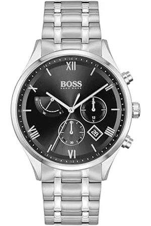 HUGO BOSS Montre Chronographe à Quartz pour Homme Collection Gallant avec Bracelet en Acier Inoxydable Argenté - 1513891