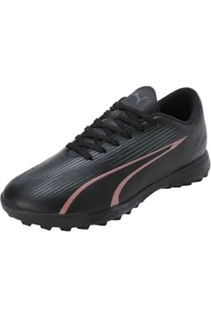 PUMA Unisex Youth Ultra Play Tt Jr Soccer Shoes, Black-Copper Rose, 38.5 EU