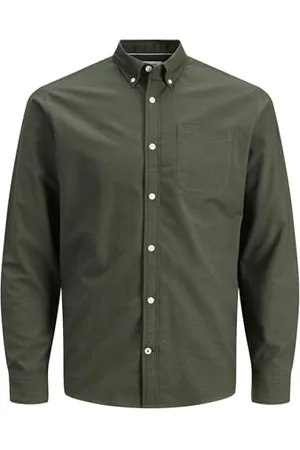 JACK & JONES Jjeoxford Shirt L/S S21 Noos Chemise, Forest Night/Fit : Slim fit, XL Hommes