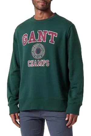 GANT Sweat-Shirt Graphique à col en C Maillot de survêtement, , L Homme