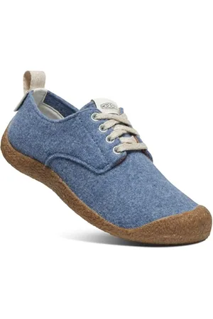 Keen Femme Mosey Derby Basket, Blue Felt/Birch, 35.5 EU