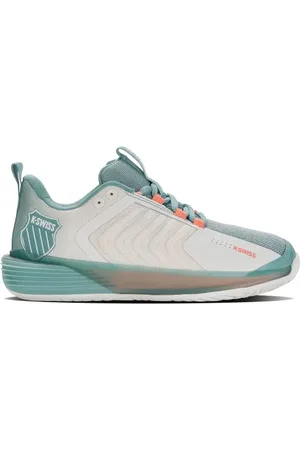 K-Swiss Performance Femme ULTRASHOT 3 Chaussure de Tennis, Blanc/Nile Blue/Desert Flower, 37.5 EU