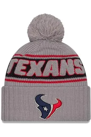 New Era Houston Texans NFL 2024 Sideline Sport Knit Gris Bonnet à Pompon