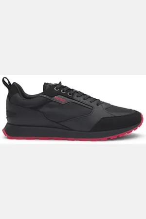 HUGO BOSS Hommes Icelin Runn Baskets logotées en mélange de matières