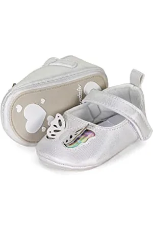 Sterntaler Bébé Fille Babyballerine Papillon Semelle de Mocassin, , 18 EU