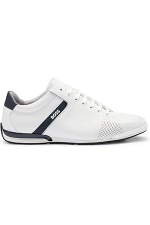 HUGO BOSS BOSS Hommes Saturn Lowp Baskets en Cuir avec Doublure Anti-odeurs