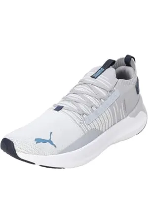 PUMA Mixte Softride Symmetry Fuzion Road Running Shoe, Gray Fog-Silver Mist-Blue Horizon, 37.5 EU