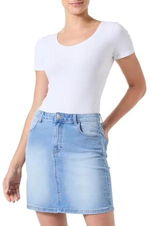 Pieces® Pcpeggy Hw LB Denim Jupe Noos, , S Femme