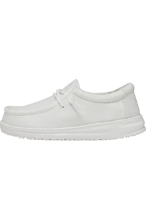 Hey dude Wally Youth Slub Canvas MOC Toe Shoes, , 32 EU
