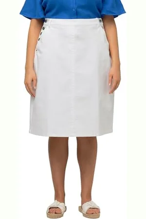 Ulla Popken Jupe en Jean, Ligne A, , 60-62 Femme