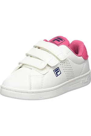 Fila Crosscourt 2 NT Velcro Kids Basket, White-Carmine, 33 EU