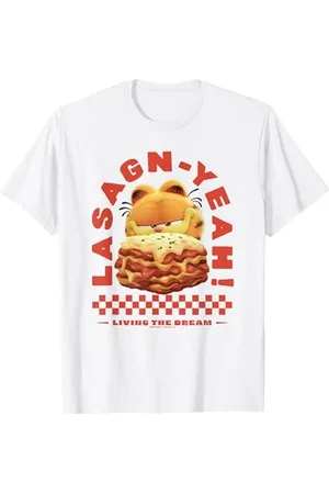 Garfield T-Shirt Lasagn-yeah Unisex-Adultes S EU Classic Light Cotton 100% Caricature Imported