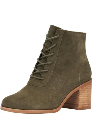 TOMS Femme Lacets Evelyn Bottine, Daim Olive Night, 42.5 EU