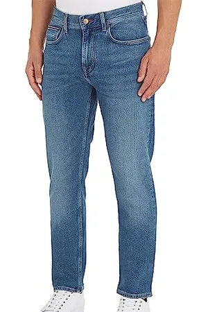 Tommy Hilfiger Jean Homme Core Straight Denton Stretch, Bleu (Boston Indigo), 30W / 32L