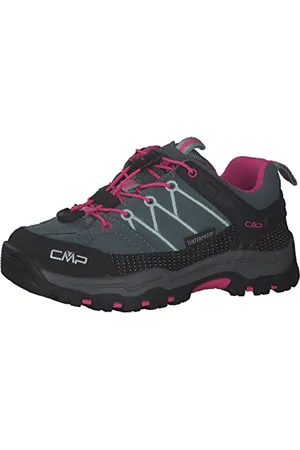 CMP Kids Rigel Low Trekking Shoes WP Chaussures de Marche, Mineral Green-Purple Fluo, 32 EU