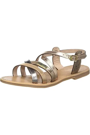 Les Tropéziennes par M Belarbi Femme HAPAXGUM Chaussures Ville Sandale, Or-Multi, 40 EU