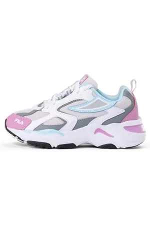 Fila CR-CW02 Ray Tracer Kids Basket, White-Moonlite Mauve, 28 EU