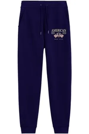American College Pantalons Joggings Leggings Shorts et Chinos Sport Ajusté Décontracté Chaud Vêtements Unisexe Enfants Garçon Fille Modèle ACPAN238 Marine Taille 12 Ans
