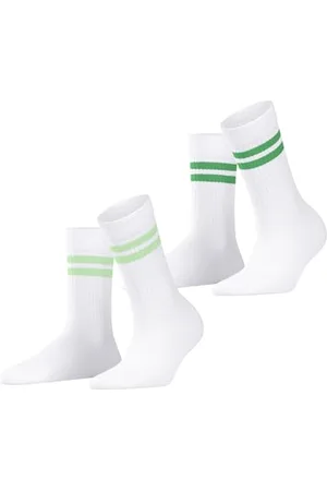 ESPRIT Tennis Stripe Multipack W So coton fantaisie lot de 2 paires, Chaussettes Femme, , 39-42