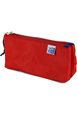 Oxford Trousse Scolaire 2 Compartiments, élastique et 2 Fermetures éclair, Couleur