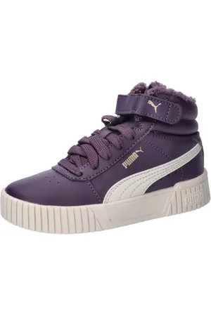 PUMA Carina 2.0 Mid WTR PS Sneaker, Midnight Plum-Alpine Snow Gold, 30 EU