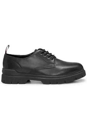 HUGO BOSS Hommes Ryan derb Chaussures Derby en Cuir à Lacets et Logo embossé