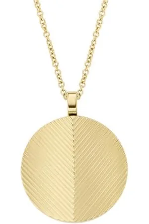 Fossil Collier pour femme Harlow Linear Texture acier inoxydable , JF04534710