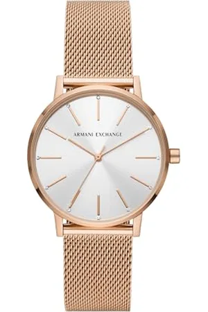 Armani Exchange Montre pour Femme, Mouvement à Trois Aiguilles, Boîtier en Acier Inoxydable de 36 mm avec Bracelet en Acier Inoxydable, AX5573