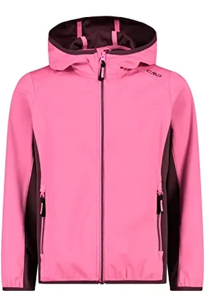 CMP Veste softshell légère pour enfants avec capuche fixe, , 128