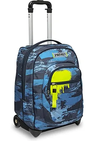 7 for all Mankind Trolley Scuola Elementare e Medie Bambino – WET COLOR BOY, Blau – 2 in 1 Zaino mit Cross-Over-System – Tasca Frontale, Fondo Rinforzato – Zaino Scuola, Trolley Viaggio Bambino