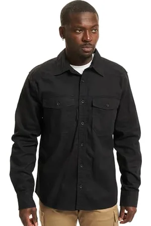 Brandit Flannel Shirt Long Sleeve, color: black, size: XL