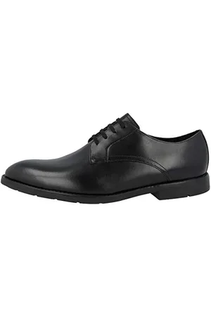 Clarks Homme Ronnie Walk Derbys, Noir (Black Leather Black Leather), 39.5 EU