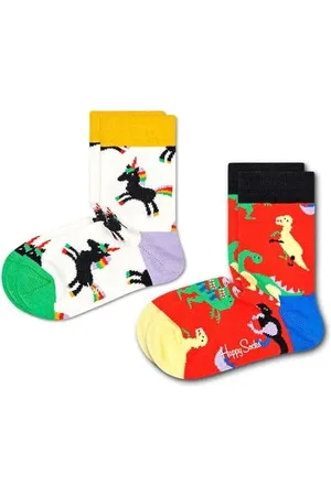 Happy Socks Mixte enfant Kids Dinosaur Sock Calcetines, , 7-9 ans EU