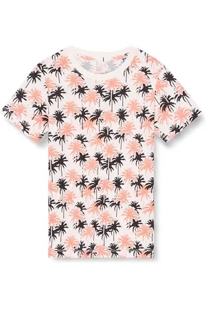 JACK & JONES Joraruba Convo AOP Tee SS Crew NEC JNR T-Shirt, Crème au Beurre, 176 Garçon