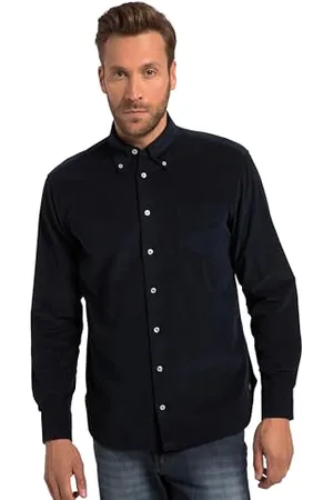 JP 1880 Chemise en Velours côtelé, Manches Longues, col boutonné, Coupe Moderne, jusqu